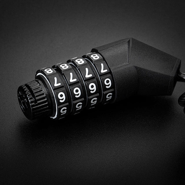 Image of the 4 digit combination lock while it is unlocked