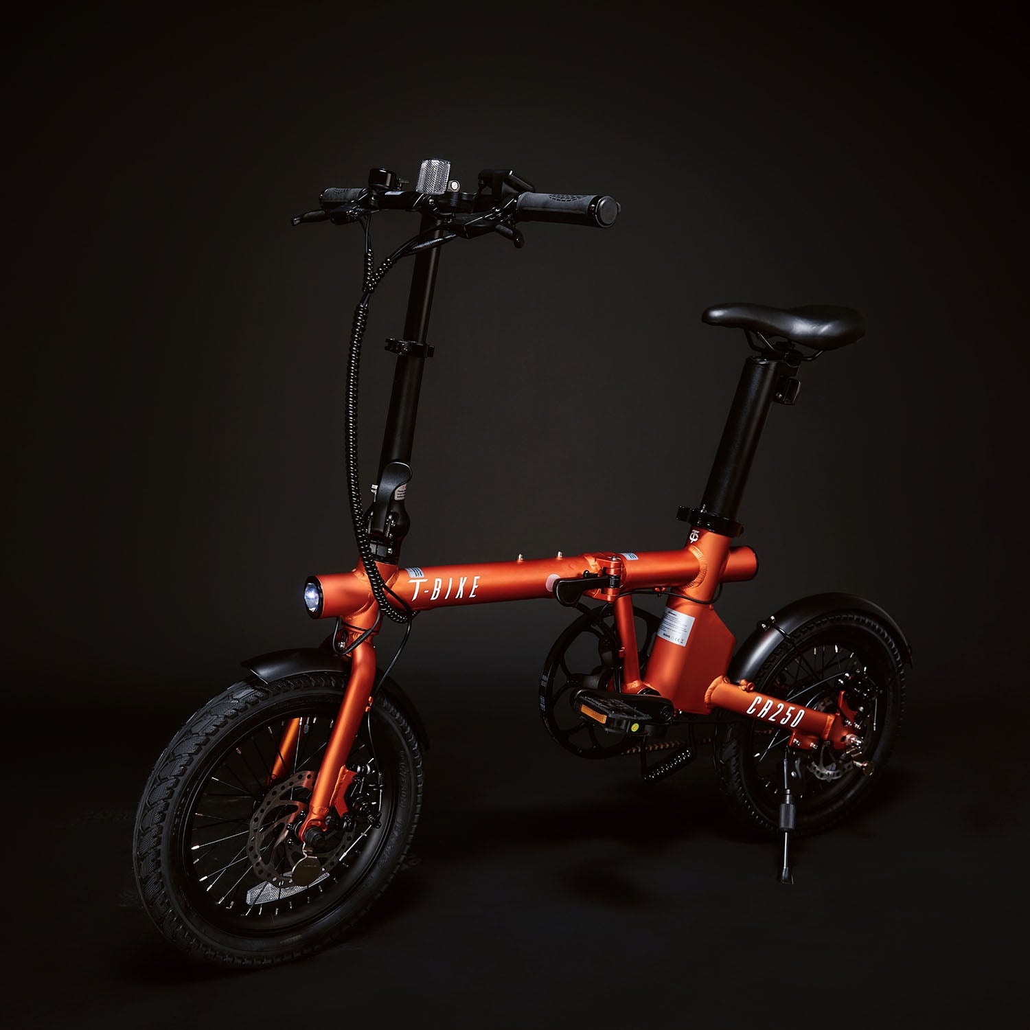 Image of the orange Compact Rider 250 viewed from the side