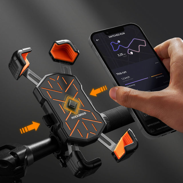 Image of the quick release phone holder fully extended