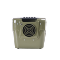 Image of the TC 3000 in camo green taken from the back, showing vents